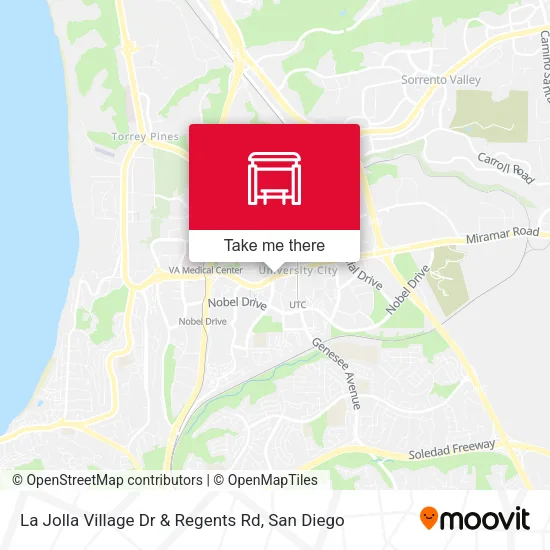 Mapa de La Jolla Village Dr & Regents Rd