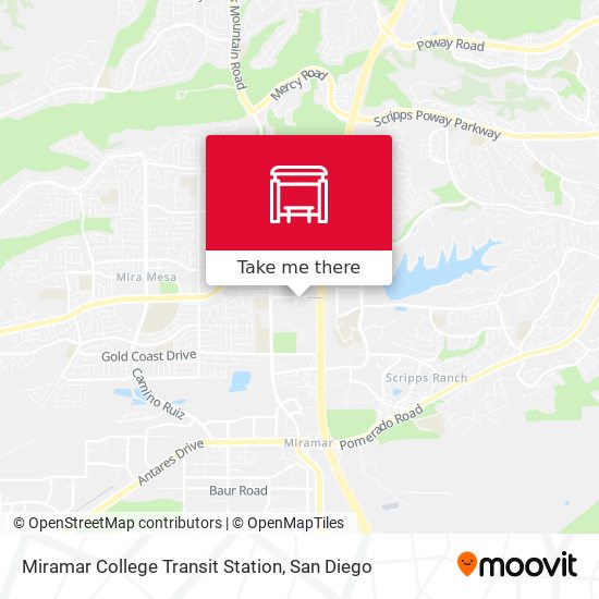 Mapa de Miramar College Transit Station