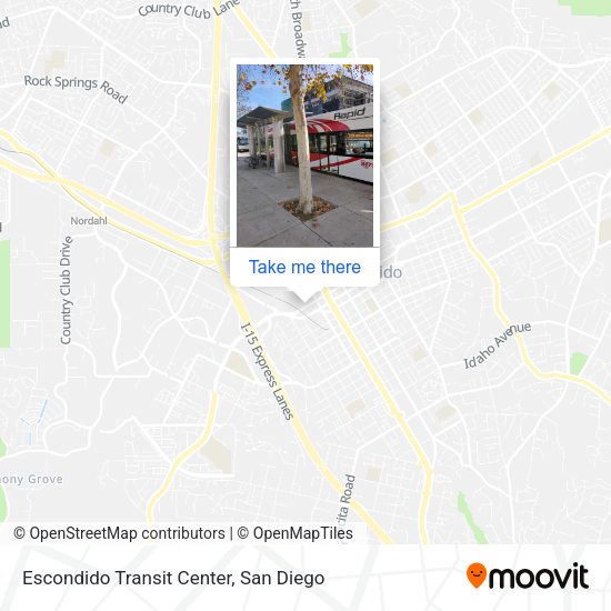 Escondido Transit Center map