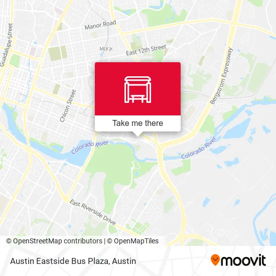 Mapa de Austin Eastside Bus Plaza