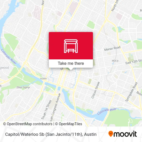 Capitol / Waterloo Sb (San Jacinto / 11th) map