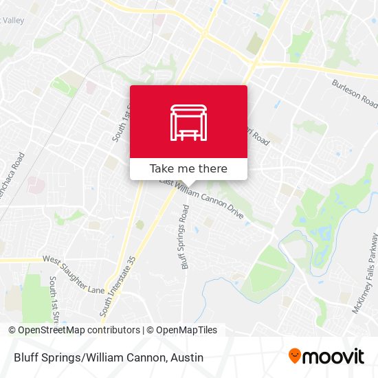 Bluff Springs/William Cannon map