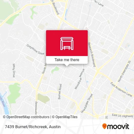 Mapa de 7439 Burnet/Richcreek