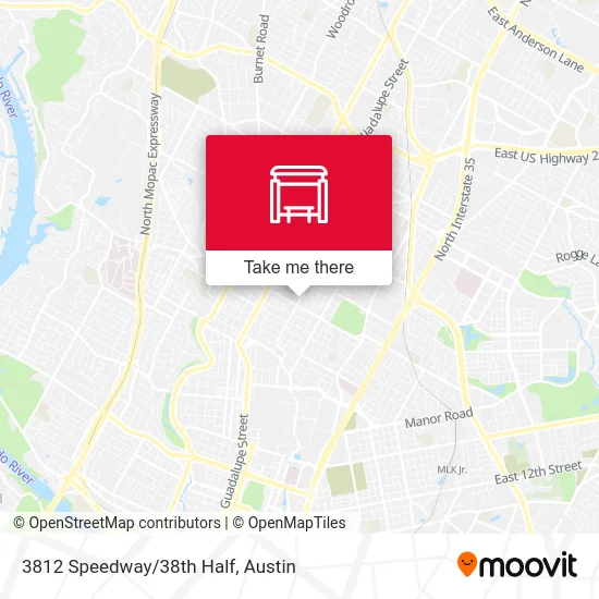 3812 Speedway/38th Half map