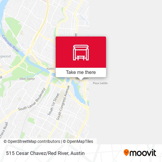 515 Cesar Chavez/Red River map