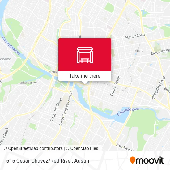 515 Cesar Chavez/Red River map