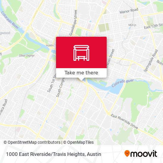 1000 East Riverside / Travis Heights map