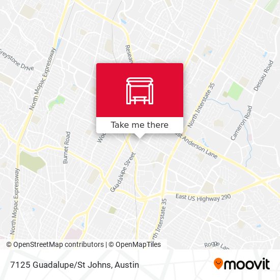 7125 Guadalupe/St Johns map