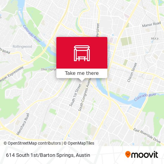 614 South 1st/Barton Springs map