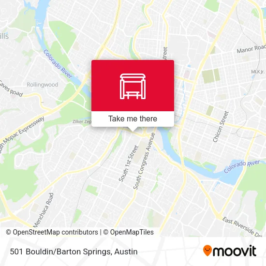 Mapa de 501 Bouldin/Barton Springs