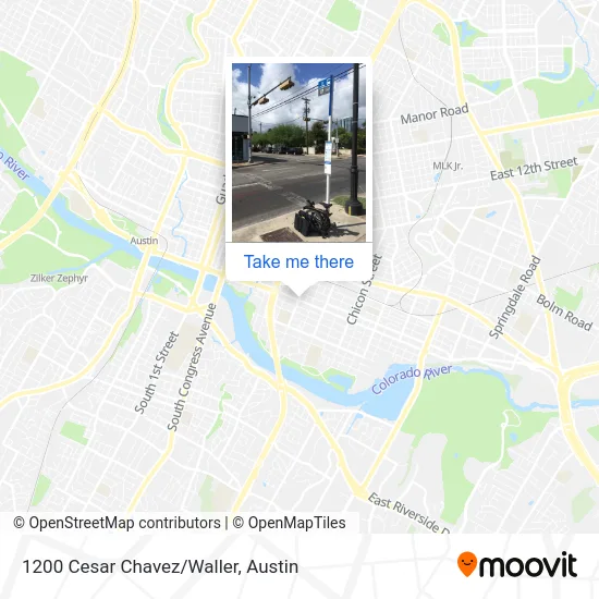 1200 Cesar Chavez/Waller map