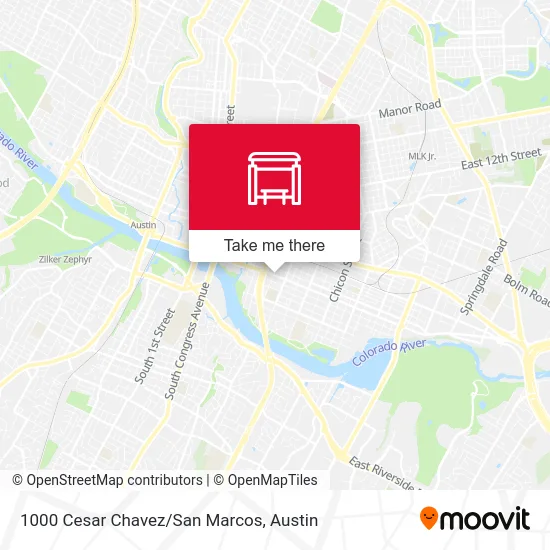 1000 Cesar Chavez/San Marcos map