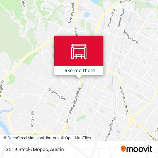 3519 Steck/Mopac map