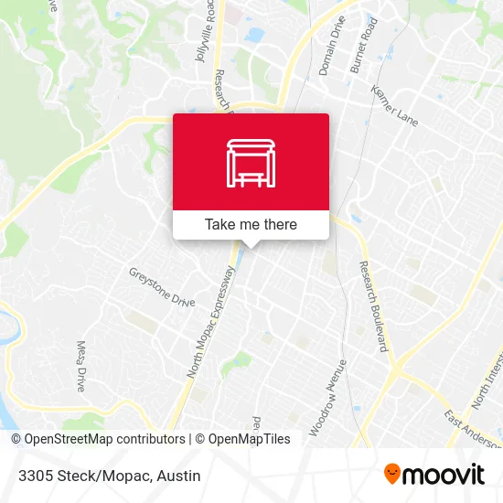 3305 Steck/Mopac map