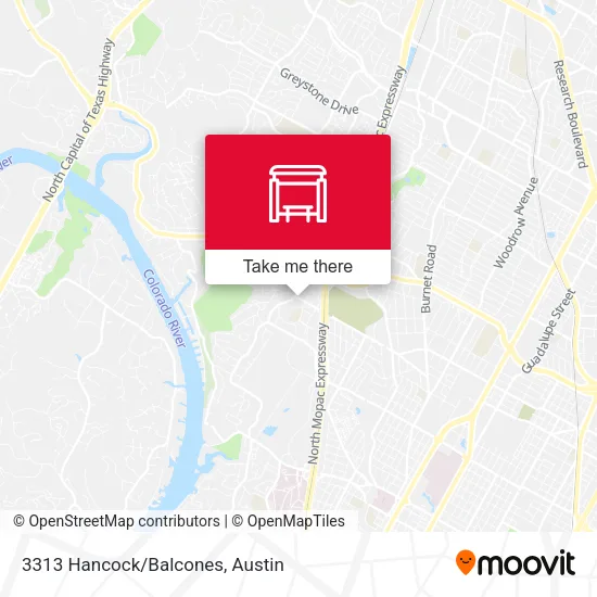 3313 Hancock/Balcones map