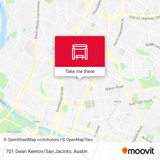 Mapa de 701 Dean Keeton/San Jacinto