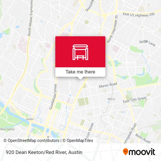 920 Dean Keeton/Red River map