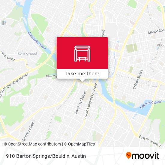 910 Barton Springs/Bouldin map