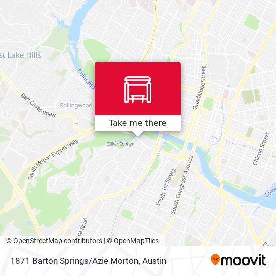 Mapa de 1871 Barton Springs / Azie Morton