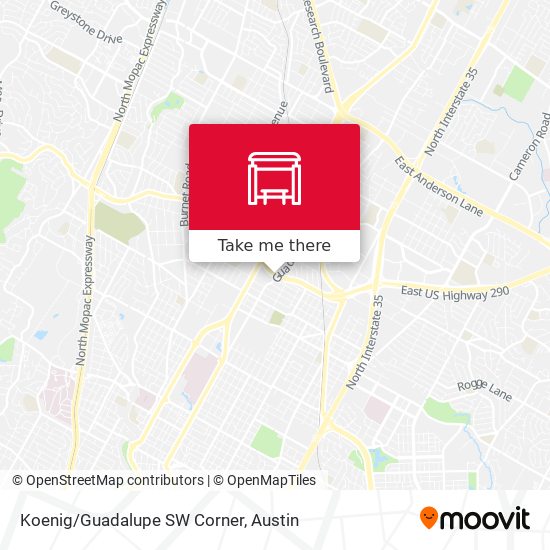 Koenig/Guadalupe SW Corner map