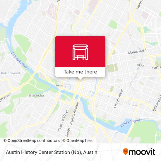 Austin History Center Station (Nb) map