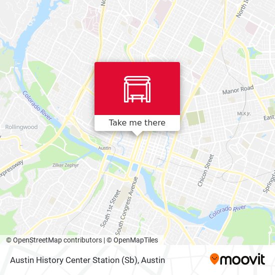 Austin History Center Station (Sb) map