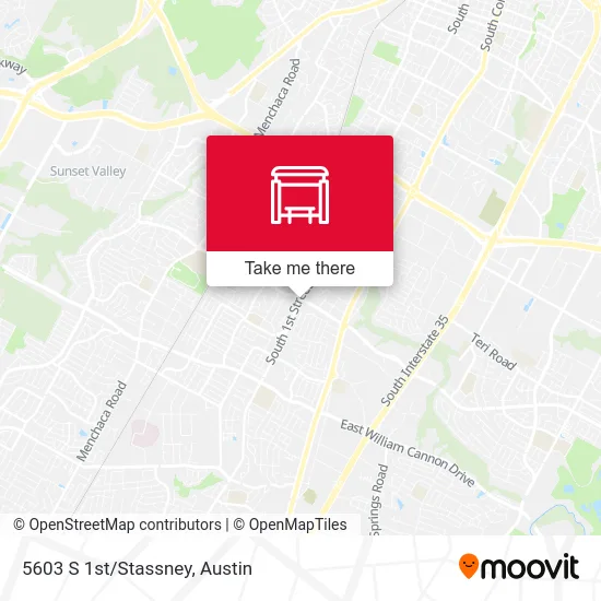 5603 S 1st/Stassney map