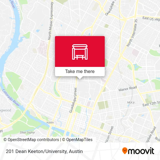 Mapa de 201 Dean Keeton/University