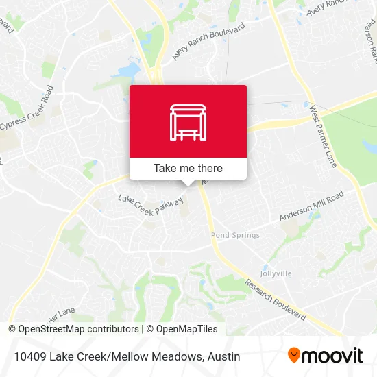 10409 Lake Creek / Mellow Meadows map