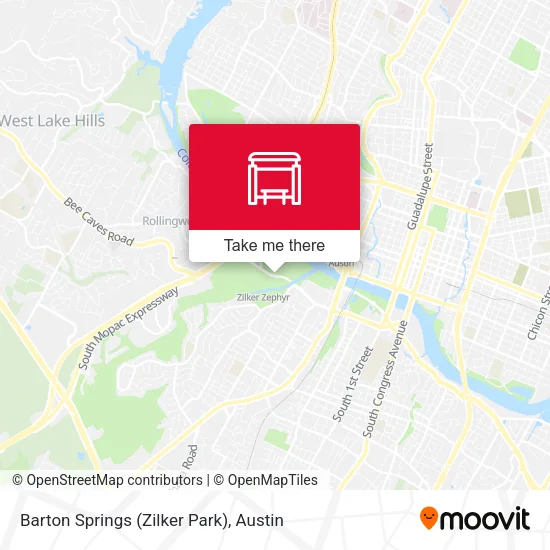 Mapa de Barton Springs (Zilker Park)