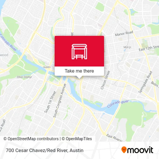 Mapa de 700 Cesar Chavez/Red River