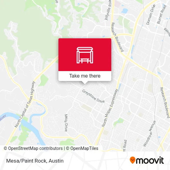 Mesa/Paint Rock map