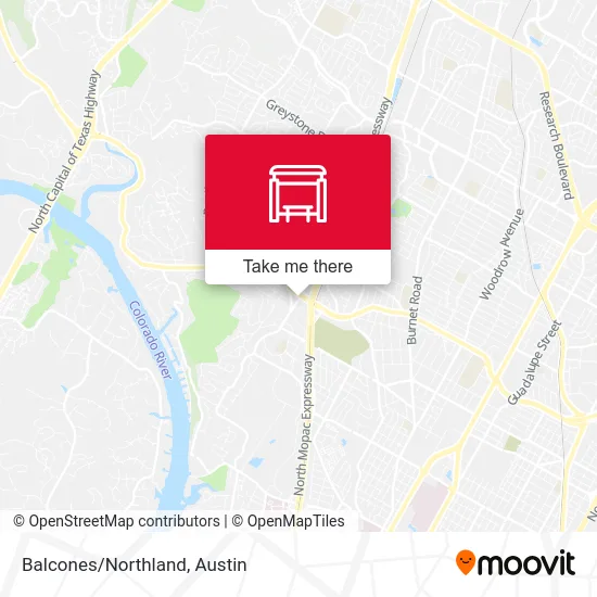 Balcones/Northland map