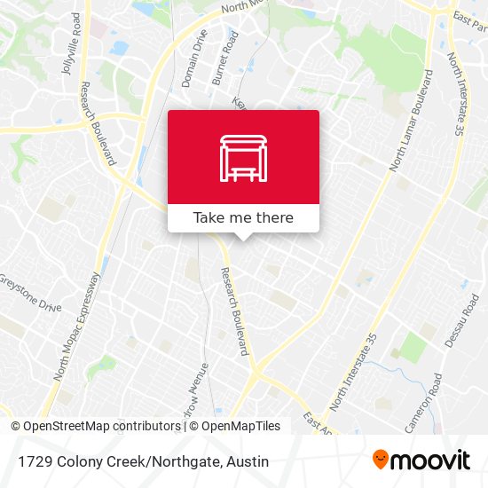 Mapa de 1729 Colony Creek/Northgate