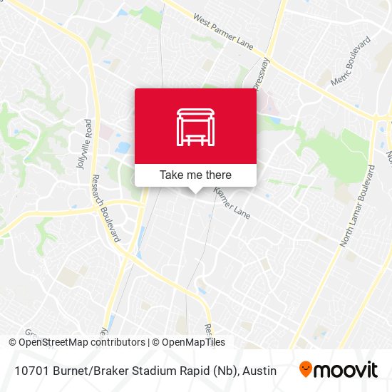 Mapa de 10701 Burnet / Braker Stadium Rapid (Nb)