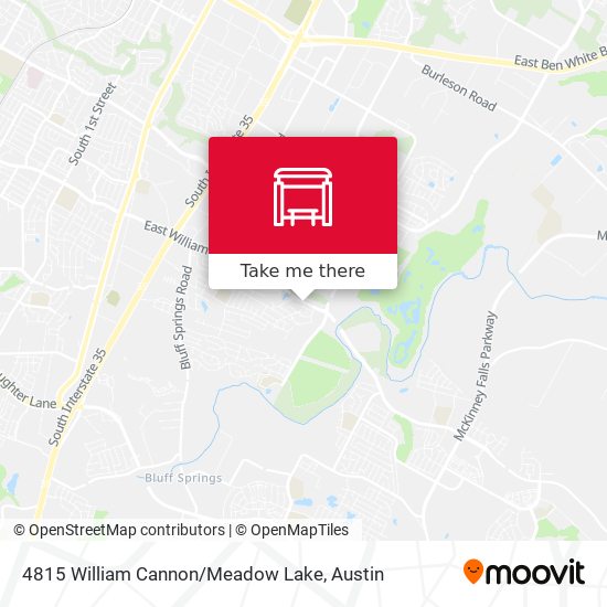 4815 William Cannon / Meadow Lake map