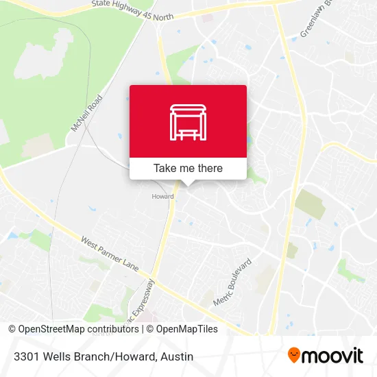 Mapa de 3301 Wells Branch/Howard