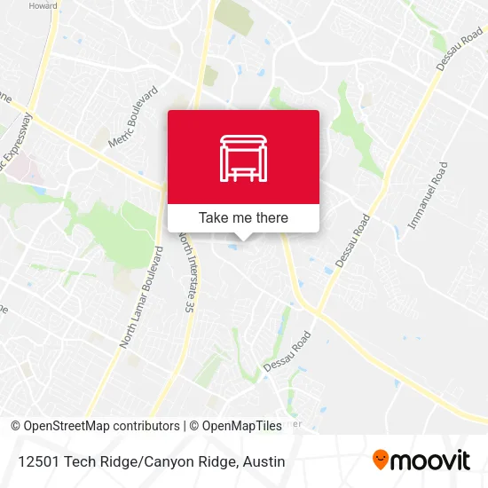 12501 Tech Ridge/Canyon Ridge map