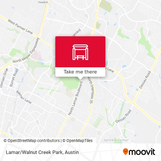 Lamar/Walnut Creek Park map