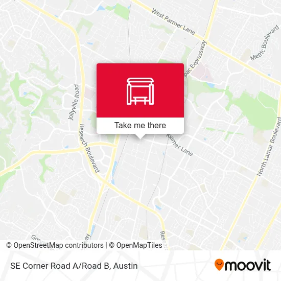 SE Corner Road A/Road B map