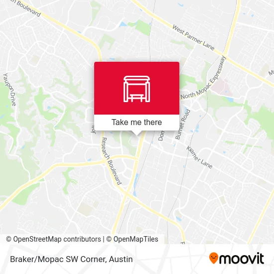 Braker/Mopac SW Corner map