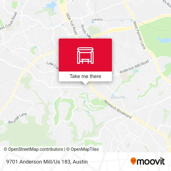 Mapa de 9701 Anderson Mill/Us 183