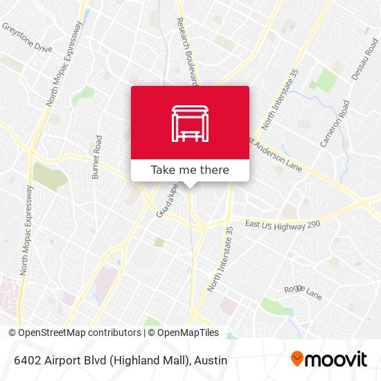 6402 Airport Blvd (Highland Mall) map