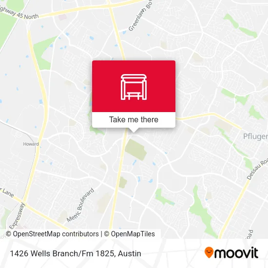 Mapa de 1426 Wells Branch/Fm 1825
