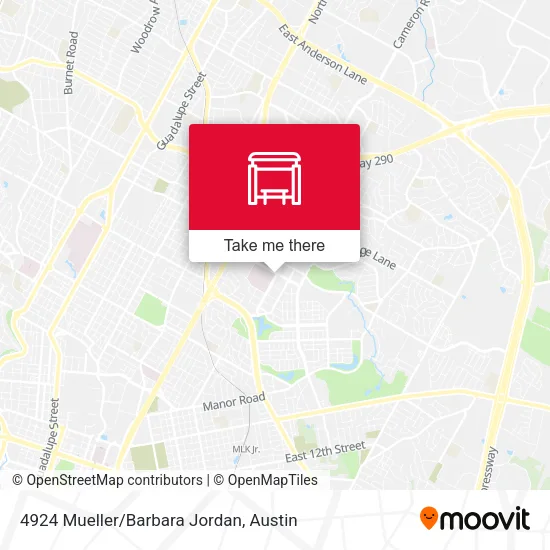 Mapa de 4924 Mueller/Barbara Jordan