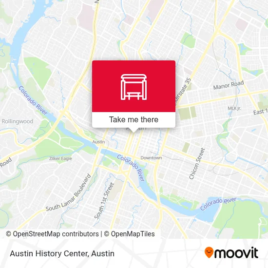 Austin History Center map