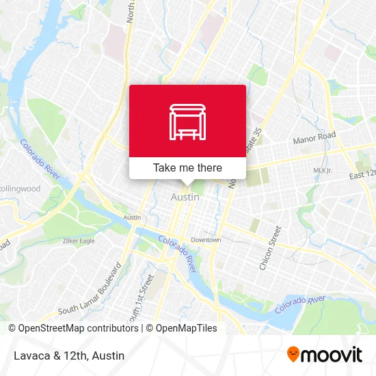 Lavaca & 12th map
