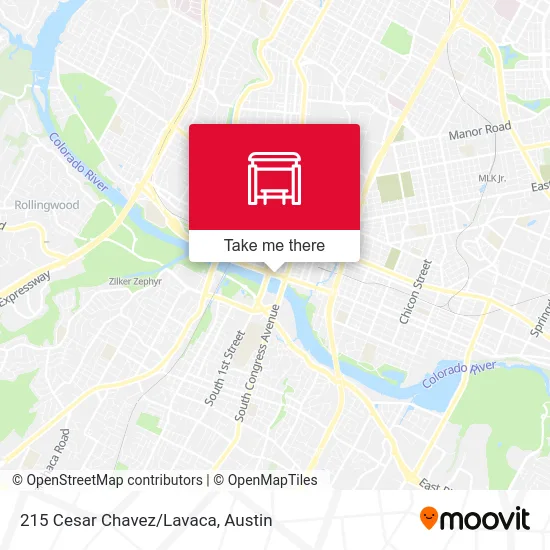 215 Cesar Chavez/Lavaca map