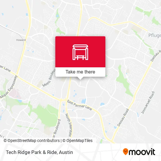 Tech Ridge Park & Ride map