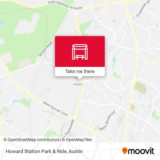 Howard Station Park & Ride map